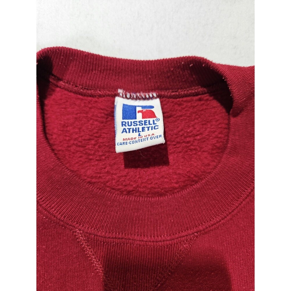 VTG SZ. L 80's Russell Athletics Arkansas Razorbacks DRUM LINE 88-89 Sweatshirt - Picture 6 of 10